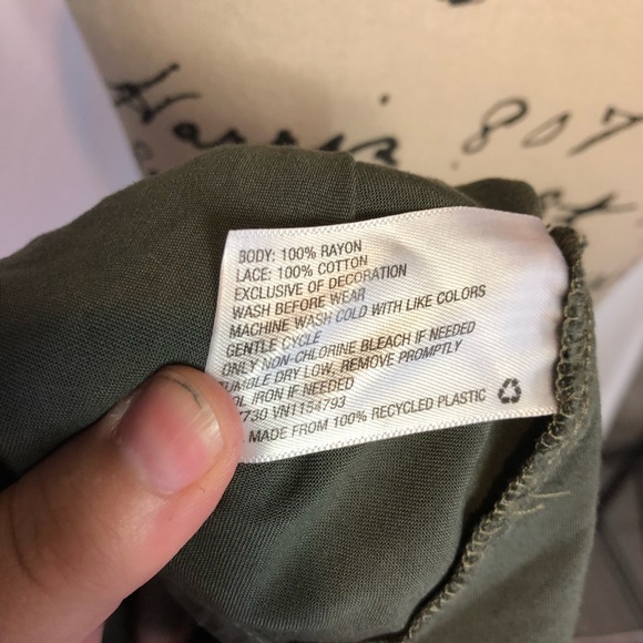 Knox Rose sz xs boho top green tie dye dolman slv - Picture 8 of 8